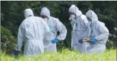  ??  ?? The forensics team near Kilmuckrid­ge last week.
