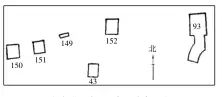  ??  ?? M93
图二 白家坟西地 与三座车马坑位置图
（摘自《1969-1977
年殷墟西区墓葬发掘报­告》图七）