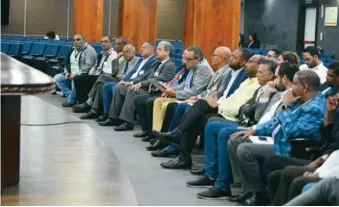  ?? FUENTE EXTERNA ?? Delegados de los partidos durante la Mesa Técnica de la JCE.