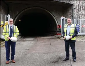  ??  ?? Ian Kinnaird of Drax with UK Government Minister for Scotland David Duguid at Cruachan