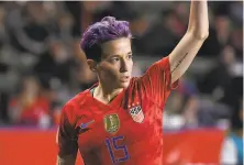  ?? Kevork Djansezian / Getty Images / TNS 2020 ?? U. S. soccer player Megan Rapinoe’s political activism has helped make her one of the world’s most recognizab­le athletes.