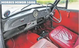  ??  ?? Minor has ample room for four. Gearshift is generally good, though finding first can be tricky and shifting from second to third requires the driver to lean forward.