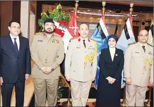  ??  ?? Head of the Kuwaiti National Military Services Authority, Major General Mohammad Al-Khudher during a reception held by the Egyptian Embassy in Kuwait on the occasion of the Egyptian Armed Forces Day.