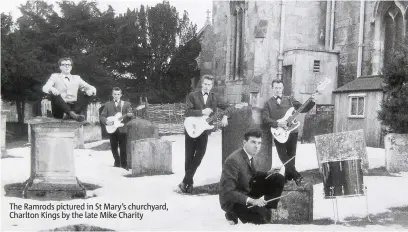  ??  ?? The Ramrods pictured in St Mary’s churchyard, Charlton Kings by the late Mike Charity