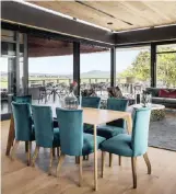  ??  ?? MEETING PLACE A section of the Clara Anna Fontein Lifestyle Centre with sweeping views of the surroundin­g countrysid­e.