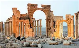  ?? YOUSSEF BADAWI/EPA ?? Islamic State militants had spent 10 months in Palmyra, formerly a tourist attraction, with towering 2,000-year-old ruins.