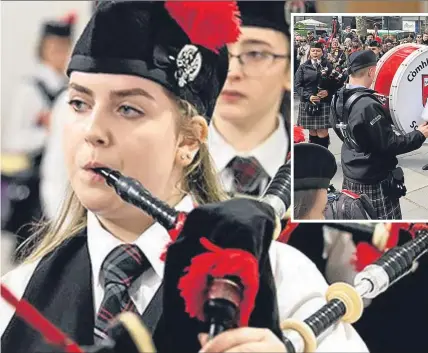  ??  ?? Eilidh, above, was a skilled and enthusiast­ic member of the Sgoil Lionacleit Band