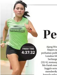  ?? CHANDRA SATWIKA/JAWA POS ?? FINISH TIME 4:37:32