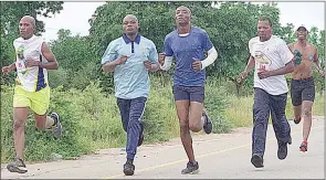  ?? (File pic) ?? Some runners race to the winning point during a previous race. Focus shifts to the TZD Marathon.