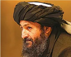  ??  ?? Head of Taliban, Mullah Baradar