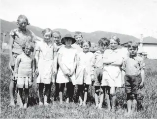  ??  ?? Tuturumuri pupils in 1932. Ian Hunter’s mum, Alison Deller, is third from left.