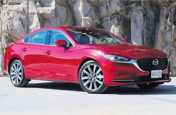  ?? PHOTOS: PETER BLEAKNEY ?? Mazda has added the Signature Package to its line of 2018 Mazda6 models, which gives customers a taste of the niceties of the near-luxury segment.