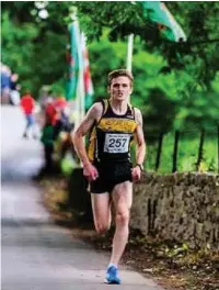  ??  ?? Men’s winner Adam Bull of Aberdare Valley AC