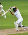  ?? PA ?? Babar Azam is unbeaten on 69 runs from 100 balls