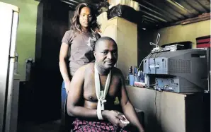  ?? / PHOTO / THULANI MBELE ?? Senong Handy was allegedly assaulted by a police officer who then stole the couple’s R120 000.