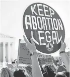  ?? SAUL LOEB, AFP VIA GETTY IMAGES ?? Abortion rights supporters protest at the Supreme Court on March 4, 2020.