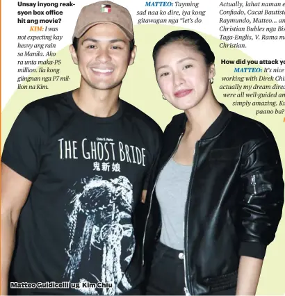  ??  ?? Matteo Guidicelli ug Kim Chiu