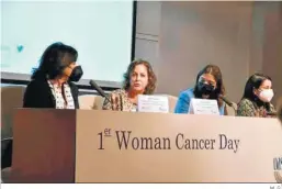  ?? M. G. ?? La consejera Catalina García, ayer en el primer ‘Woman Cancer Day’ en Madrid.