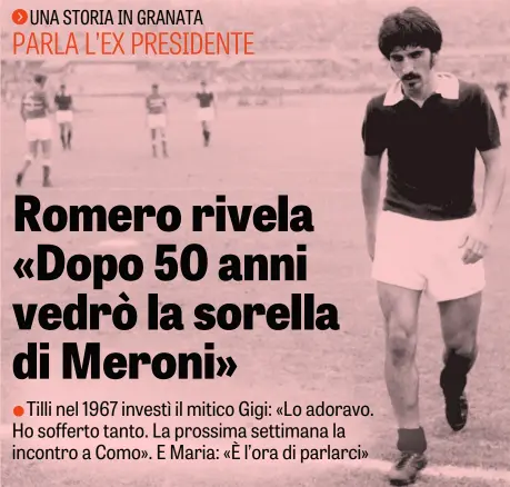  ?? LAPRESSE ?? Gigi Meroni è morto il 15 ottobre 1967 a Torino all’età di 24 anni: dopo Como e Genoa, ha giocato al Toro dal 1964 al 1967