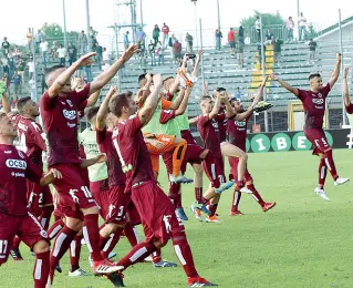  ?? (La Presse) ?? Gran finale Punteggio pieno e festa con i tifosi: per il Cittadella sono giorni di gloria