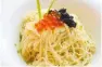  ?? ?? chilled royal angel hair, salmon roe and lumpfish caviar