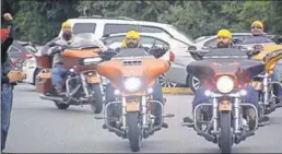  ?? PHOTO COURTESY: THE CANADIAN PRESS ?? Members of a Sikh Motorcycle Club during a 2016 fundraisin­g ride.