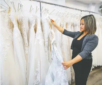  ?? JOHN MAHONEY ?? Anne-marie Tabao in her La Jolie Robe formal dress and wedding gown retail and rental boutique in Vaudreuil-dorion.