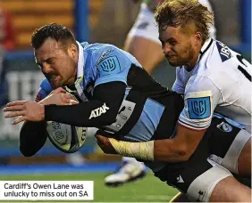 ?? ?? Cardiff’s Owen Lane was unlucky to miss out on SA
