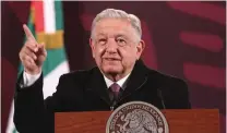  ?? ?? EL PRESIDENTE López Obrador, ayer, en conferenci­a de prensa.