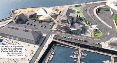  ?? BRIDGEND COUNTY BOROUGH COUNCIL ?? An artist’s impression of the new Maritime Centre in Porthcawl