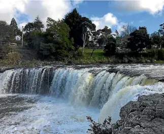  ?? CHRIS HYDE/STUFF ?? Haruru means loud and the horseshoe falls have a decent roar.