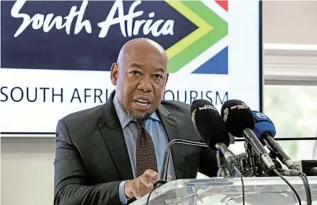  ?? /THAPELO MOREBUDI ?? Acting CEO of Tourism SA Themba Khumalo doesn’t see anything wrong with the decision to choose Hotspur as a tourism partner, though the team has poor support base in England.
