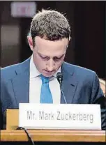 ?? ANDREW HARNIK / AP ?? Mark Zuckerberg