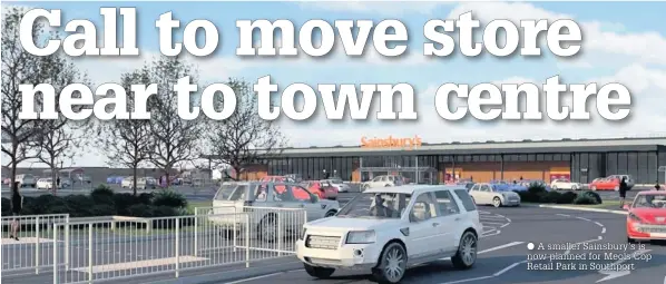  ??  ?? A smaller Sainsbury’s is now planned for Meols Cop Retail Park in Southport