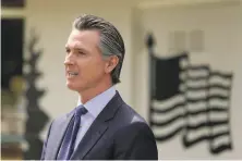  ?? Eric Risberg / Associated Press ?? Gov. Gavin Newsom, at the Veterans Home of California in Yountville on Friday, wants billions in pandemic funding.