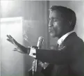  ?? JOURNAL SENTINEL FILES ?? Sammy Davis Jr., shown performing in Milwaukee in 1961, died on May 16, 1990. He was 64.