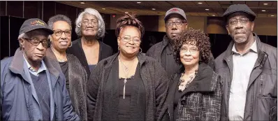  ??  ?? Cousins of Bobby Rush: Jonny Lee McCoy of Lake Village; Annie Turner McCoy of Pine Bluff; Jackie Turner of Los Angeles; Delois Turner and John Turner, both of Star City; Meredith Ford and Napoleon Ford, both of Flint, Mich.