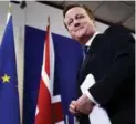  ?? DYLAN MARTINEZ/REUTERS ?? British Prime Minister David Cameron aims to coax the U.K. to remain a member of the EU.