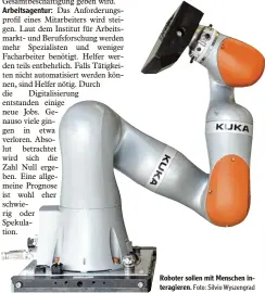  ?? Foto: Silvio Wyszengrad ?? Roboter sollen mit Menschen in teragieren.