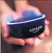  ??  ?? An Amazon Echo Dot