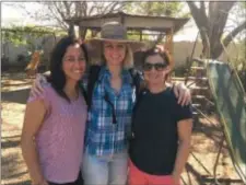  ?? L.A. PARKER - THE TRENTONIAN ?? (L-R Long Beach, CA teachers Tamara Araya, Bronagh Byrne and Maria Anton offered inspiratio­nal support to STEMCivics Charter School of Ewing students in Costa Rica.