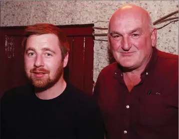  ??  ?? Mark Langan and Mick Byrne at the events in French’s Bar, Gorey as part of Culture Night 2018.