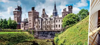  ??  ?? BROUGHT TO LIFE: Cardiff Castle and the Bridge of Aspiration, right, feature on audio tours