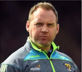  ??  ?? Former Kilkenny goalkeeper P.J. Ryan, now an integral part of the Wexford backroom team, will be plotting his own county’s downfall.