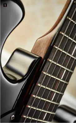  ??  ?? 1 The main difference here is the mahogany neck and ebony fingerboar­d as opposed to the all rosewood neck/ fingerboar­d of the original three models Probably one of the world’s most popular humbuckers the Alnico 5 loaded ’59 has a dc reading of 7.79k...