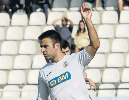  ?? FOTO: UNCITI ?? Jorge Galán marcó el gol de la victoria El navarro no perforaba una portería rival desde la jornada 1