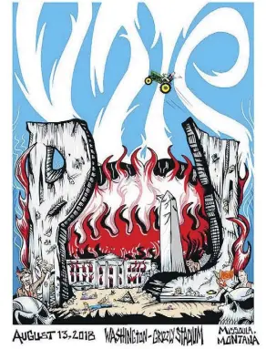  ?? TWITTER ?? A Republican has called the official poster from Pearl Jam’s Aug. 13 concert in Missoula, Mont., “disgusting and reprehensi­ble.”