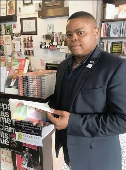  ?? PICTURE: NOLOYISO MTEMBU ?? Cape Town resident and author of Becoming Him: A Trans Memoir of Triumph, Landa Mabenge, launched his book at The Book Lounge this week.