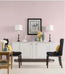  ?? CIL ?? Pale pink creates a stylish backdrop to modern furnishing­s.