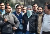  ?? — PTI ?? Indian Mujahideen co- founder Abdul Subhan Qureshi before being produced in a court in New Delhi on Monday.